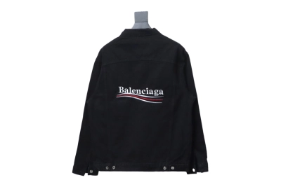 Balenciaga classic embroidered cola denim jacket 02