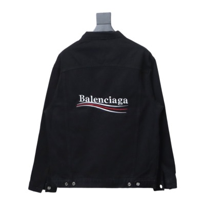  Balenciaga classic embroidered cola denim jacket 02