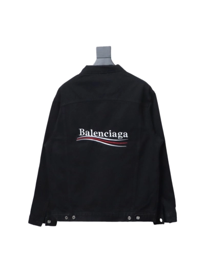 Balenciaga classic embroidered cola denim jacket 02