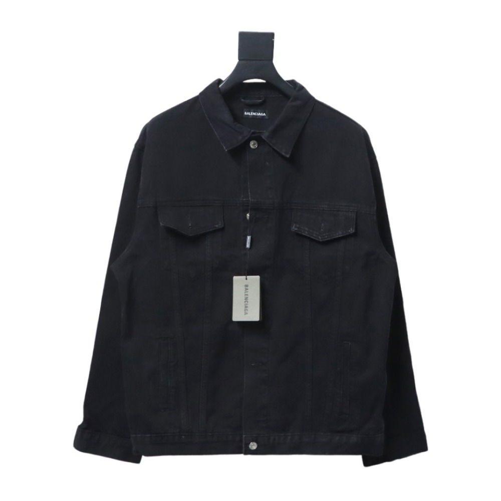  Balenciaga classic embroidered cola denim jacket