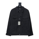  Balenciaga classic embroidered cola denim jacket