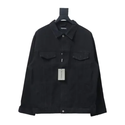 Balenciaga classic embroidered cola denim jacket 01