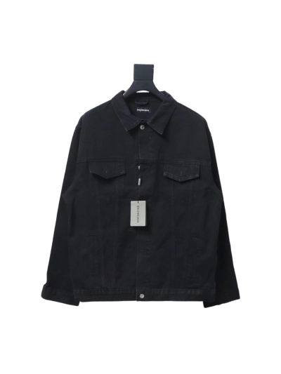 Balenciaga classic embroidered cola denim jacket 01