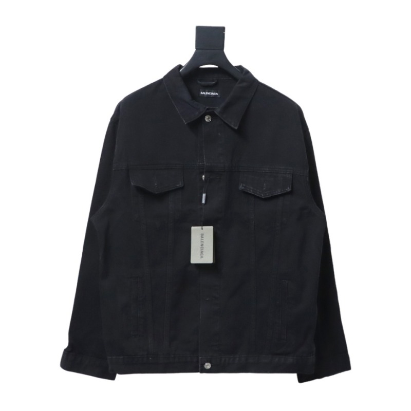  Balenciaga classic embroidered cola denim jacket