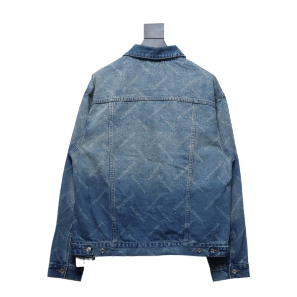 Balenciaga laser full print denim jacket