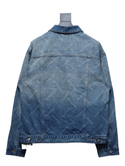 Balenciaga laser full print denim jacket 02