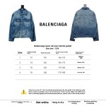 Balenciaga laser full print denim jacket