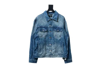 Balenciaga laser full print denim jacket 01
