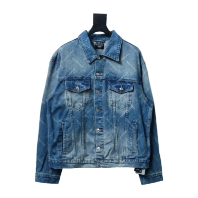 Balenciaga laser full print denim jacket 01