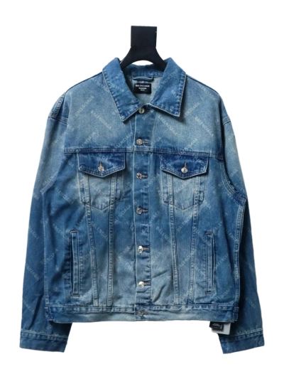 Balenciaga laser full print denim jacket 01