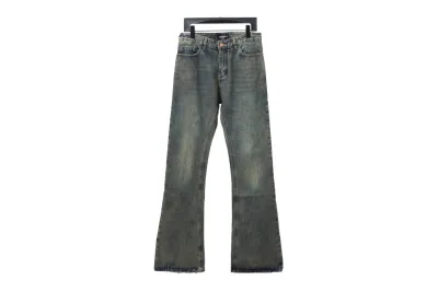 Balenciaga LOOK BOOK blue washed orange flared Jeans 01