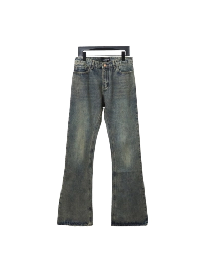 Balenciaga LOOK BOOK blue washed orange flared Jeans 01