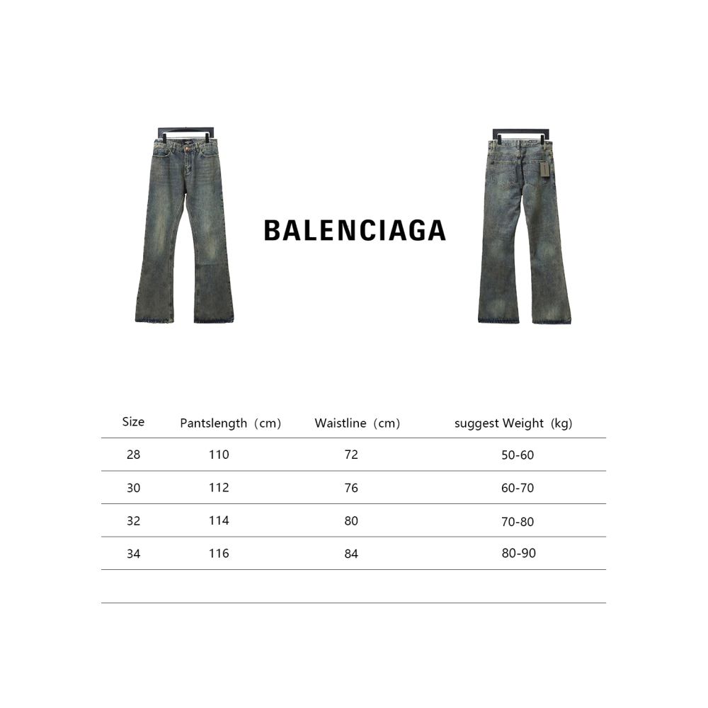 Balenciaga LOOK BOOK blue washed orange flared Jeans