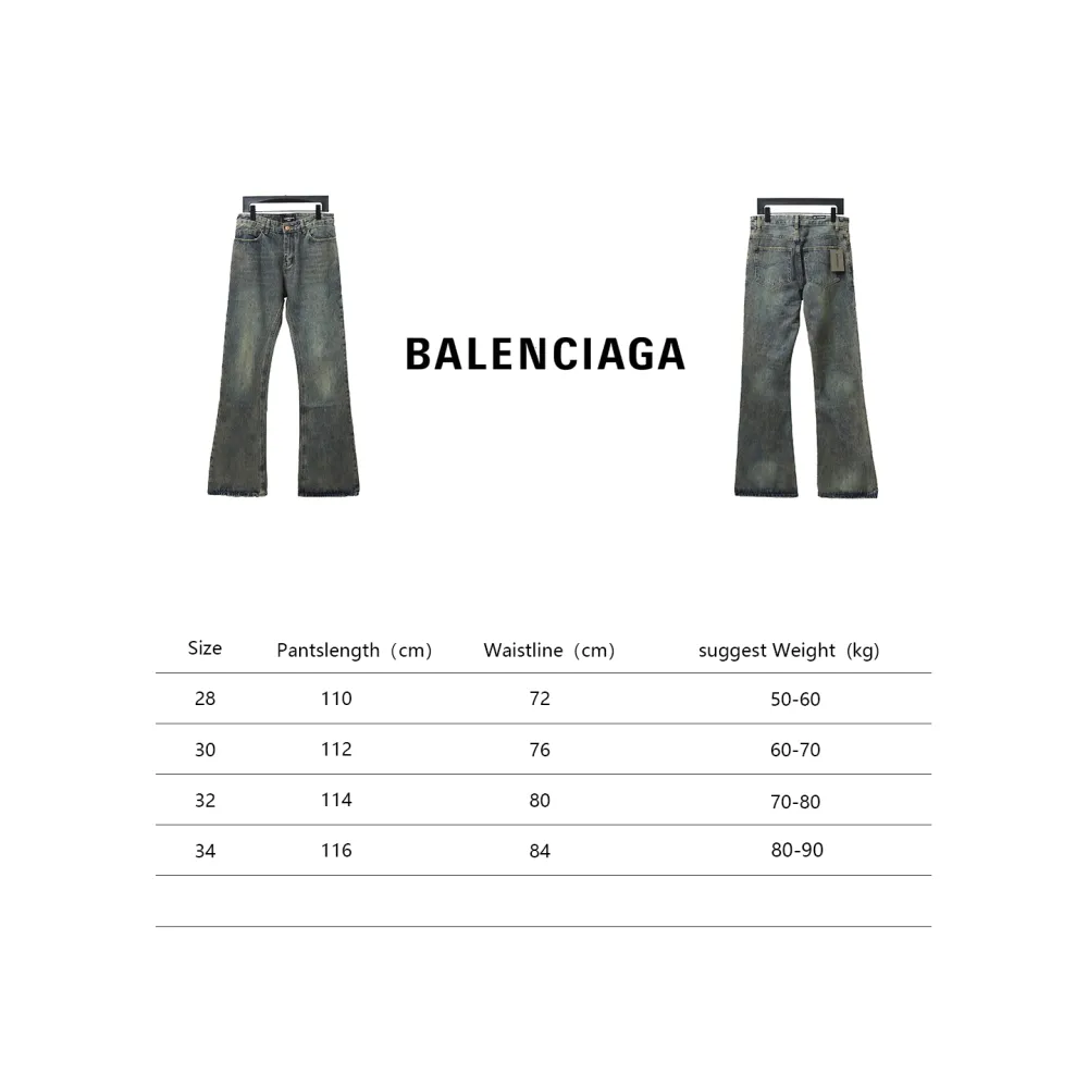 Balenciaga LOOK BOOK blue washed orange flared Jeans