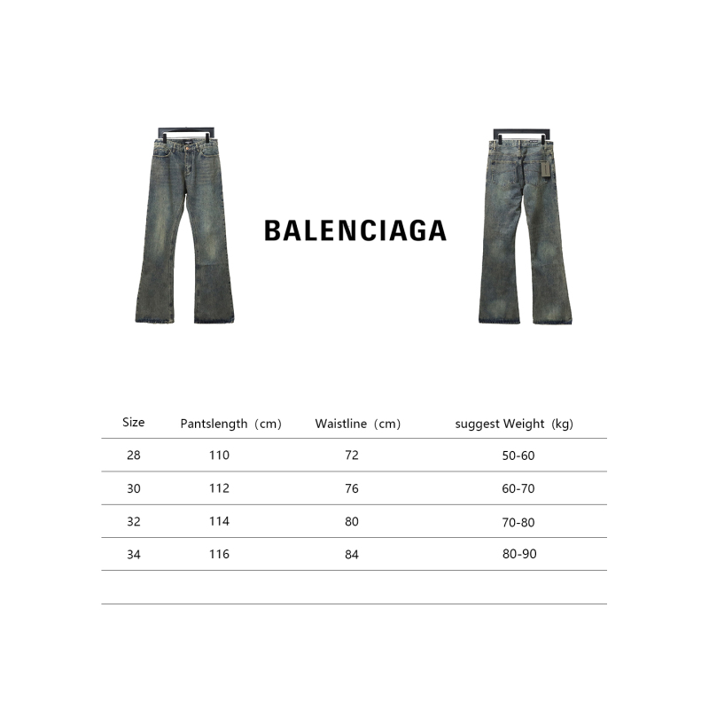 Balenciaga LOOK BOOK blue washed orange flared Jeans