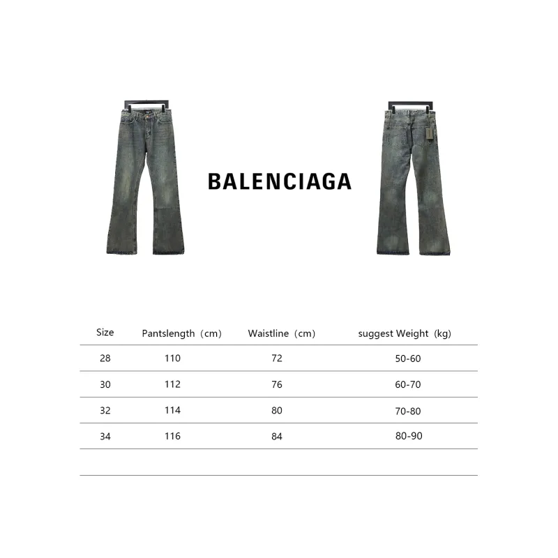 Balenciaga LOOK BOOK blue washed orange flared Jeans