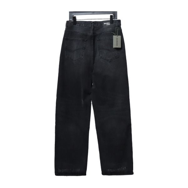 Balenciaga Washed black loose wide-leg Jeans