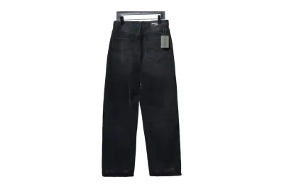 Balenciaga Washed black loose wide-leg Jeans 02