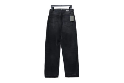 Balenciaga Washed black loose wide-leg Jeans 02