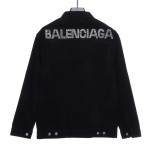  Balenciage back hot-drilled letter denim long-sleeved jacket