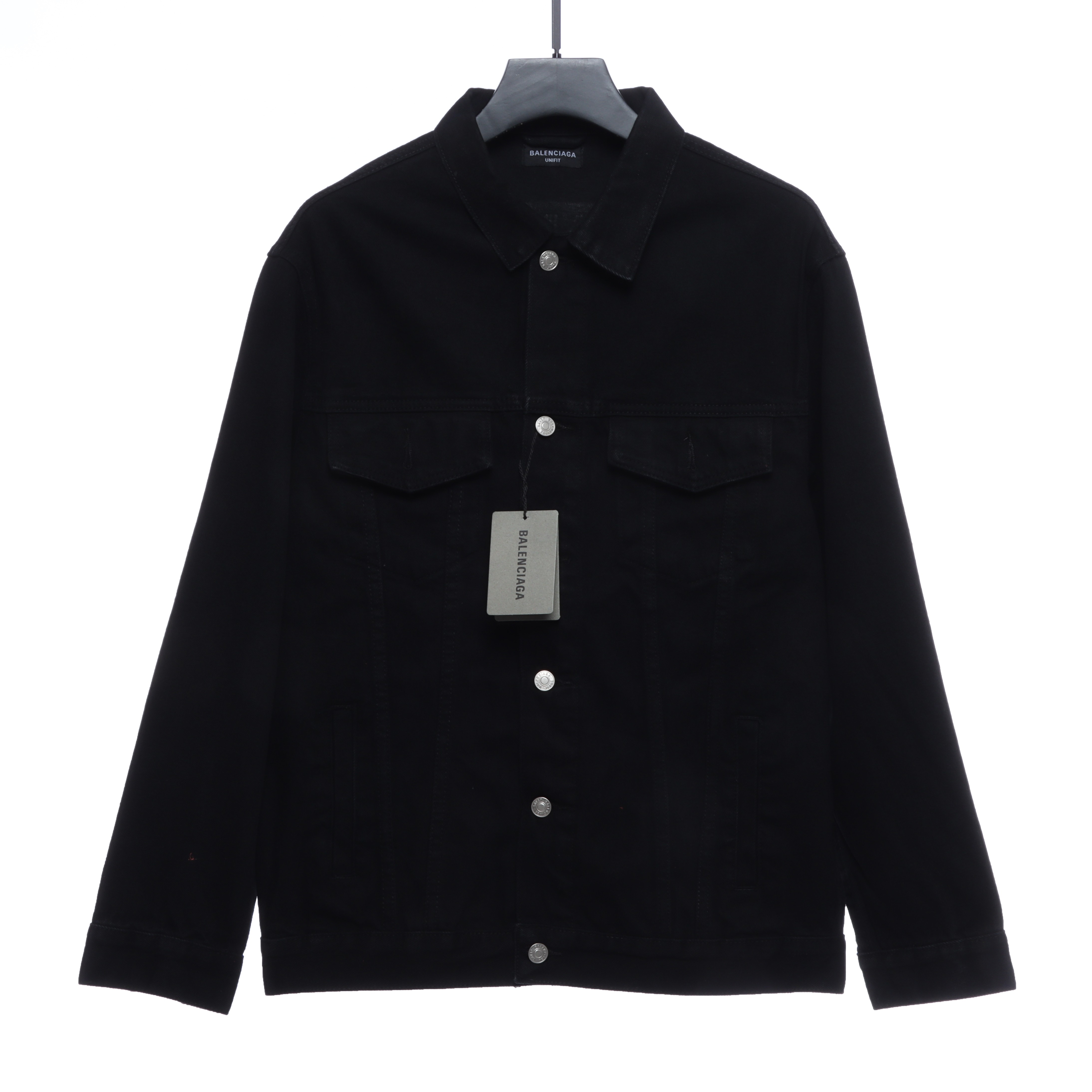 Balenciage back hot-drilled letter denim long-sleeved jacket
