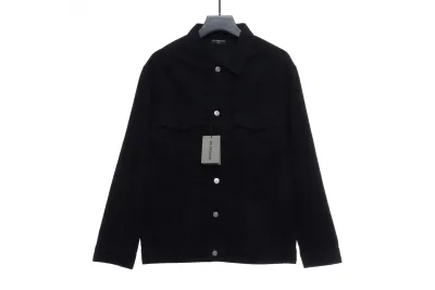 Balenciaga back hot-drilled letter denim long-sleeved jacket 01