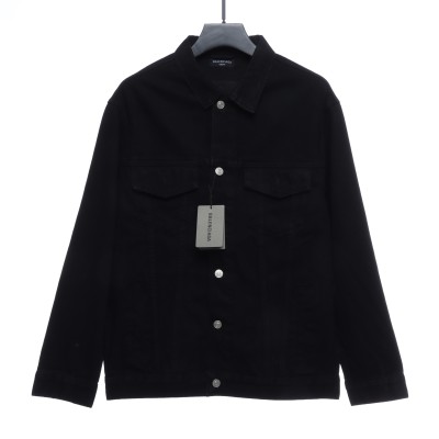  Balenciage back hot-drilled letter denim long-sleeved jacket 01