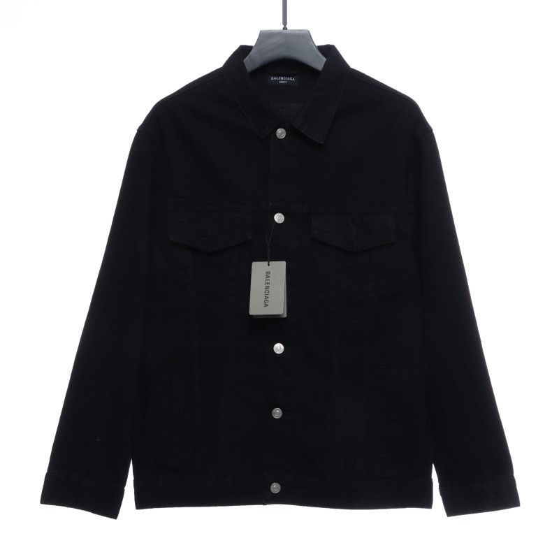  Balenciage back hot-drilled letter denim long-sleeved jacket
