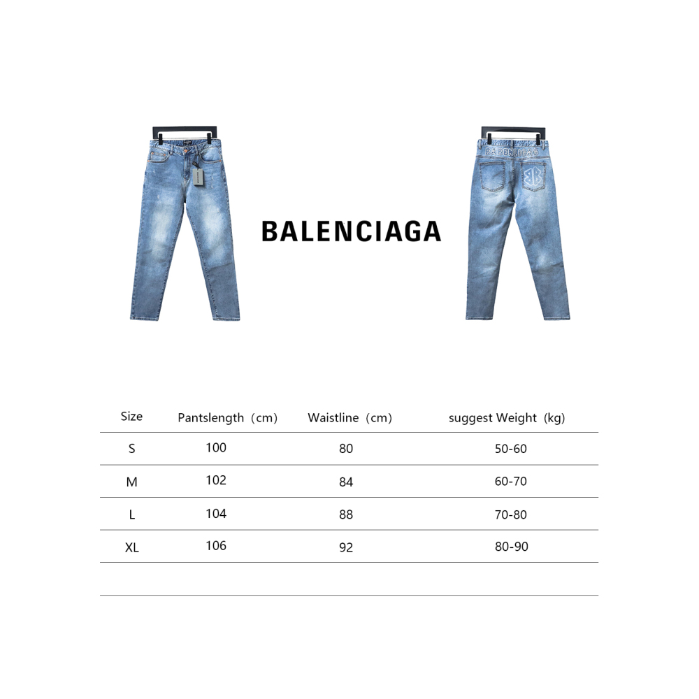  Balenciage back pocket double B Jeans