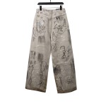  Balenciage catwalk graffiti denim Jeans