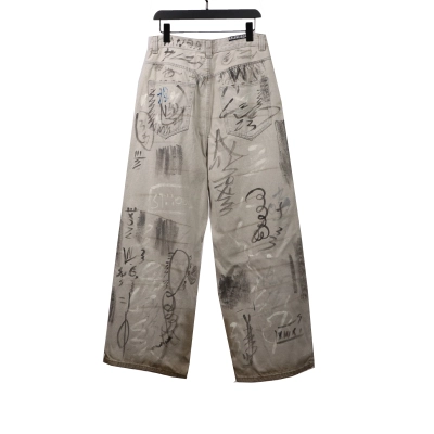 Balenciaga catwalk graffiti denim Jeans 02