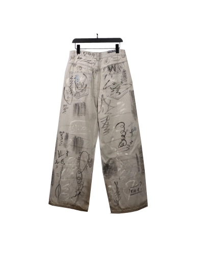 Balenciaga catwalk graffiti denim Jeans 02