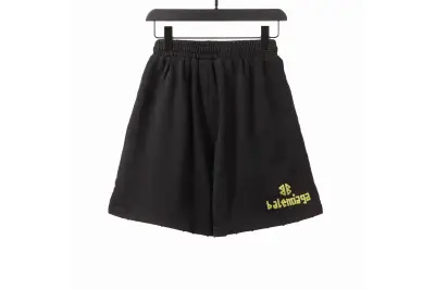 Balenciaga distressed tape Short Pants black 02