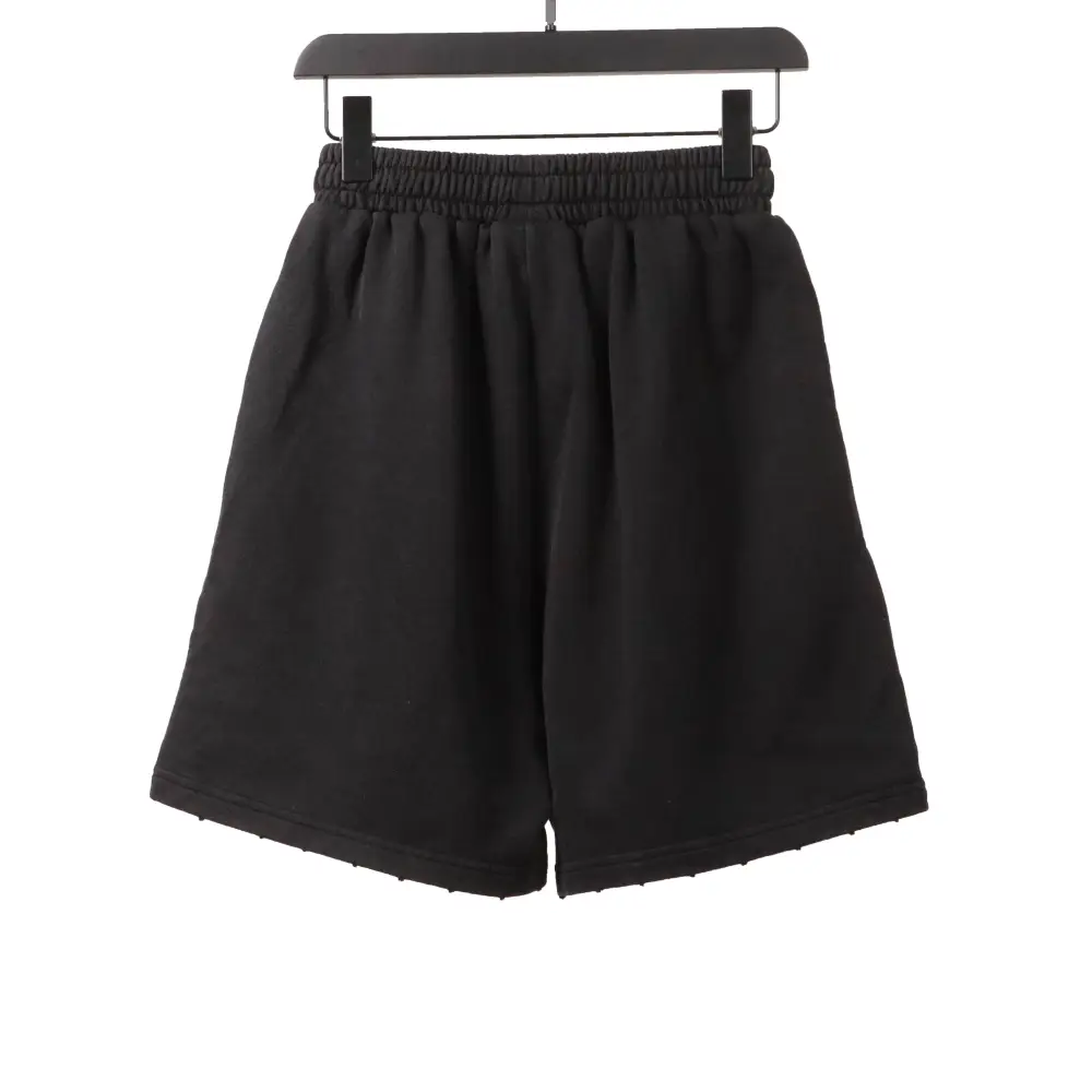 Balenciaga distressed washed cola embroidered Short Pants