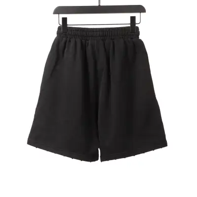 Balenciaga distressed washed cola embroidered Short Pants 02