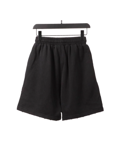 Balenciaga distressed washed cola embroidered Short Pants 02