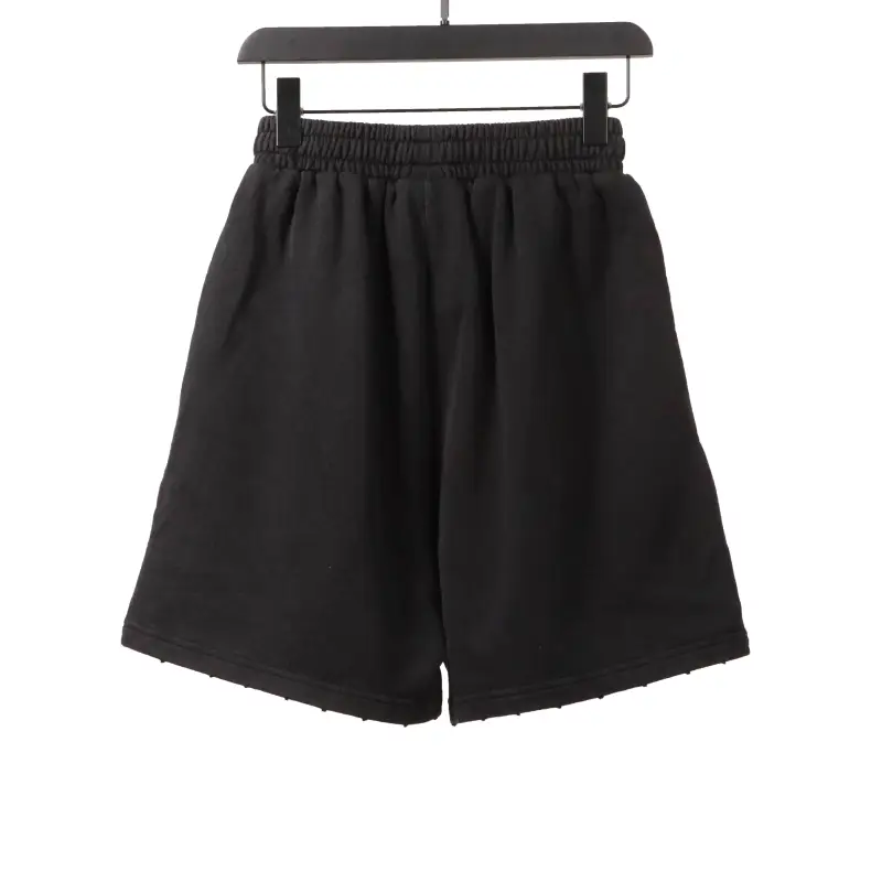 Balenciaga distressed washed cola embroidered Short Pants