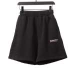  Balenciage distressed washed cola embroidered Short Pants