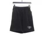  Balenciage distressed washed lock embroidered Short Pants 1