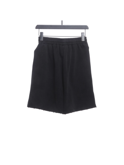Balenciaga distressed washed lock embroidered Short Pants 1 02