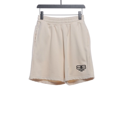 Balenciaga distressed washed lock embroidered Short Pants 2 01