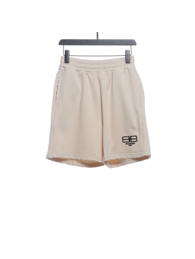 Balenciaga distressed washed lock embroidered Short Pants 2 01