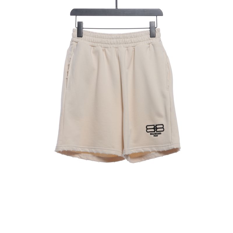  Balenciage distressed washed lock embroidered Short Pants 2
