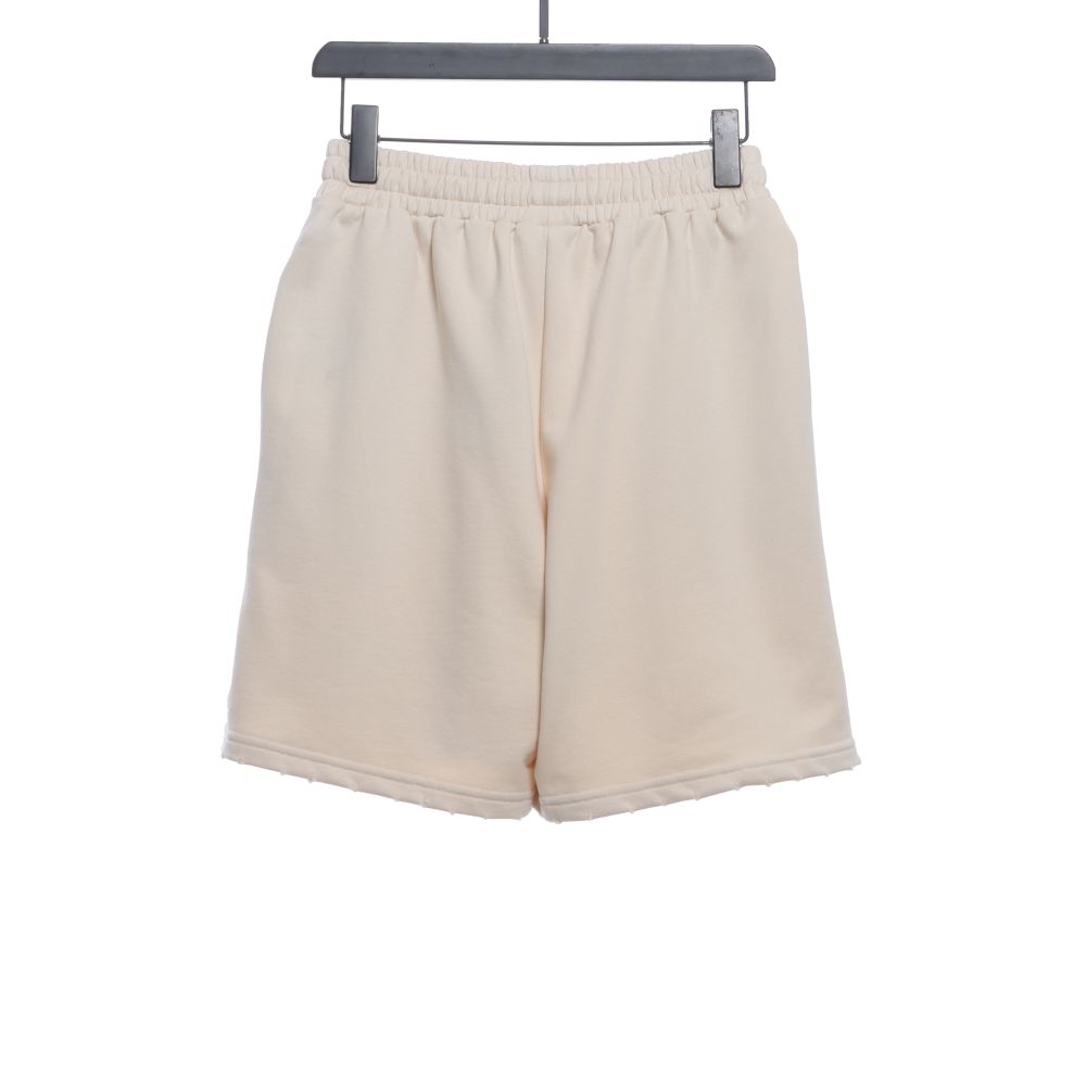  Balenciage distressed washed lock embroidered Short Pants 2