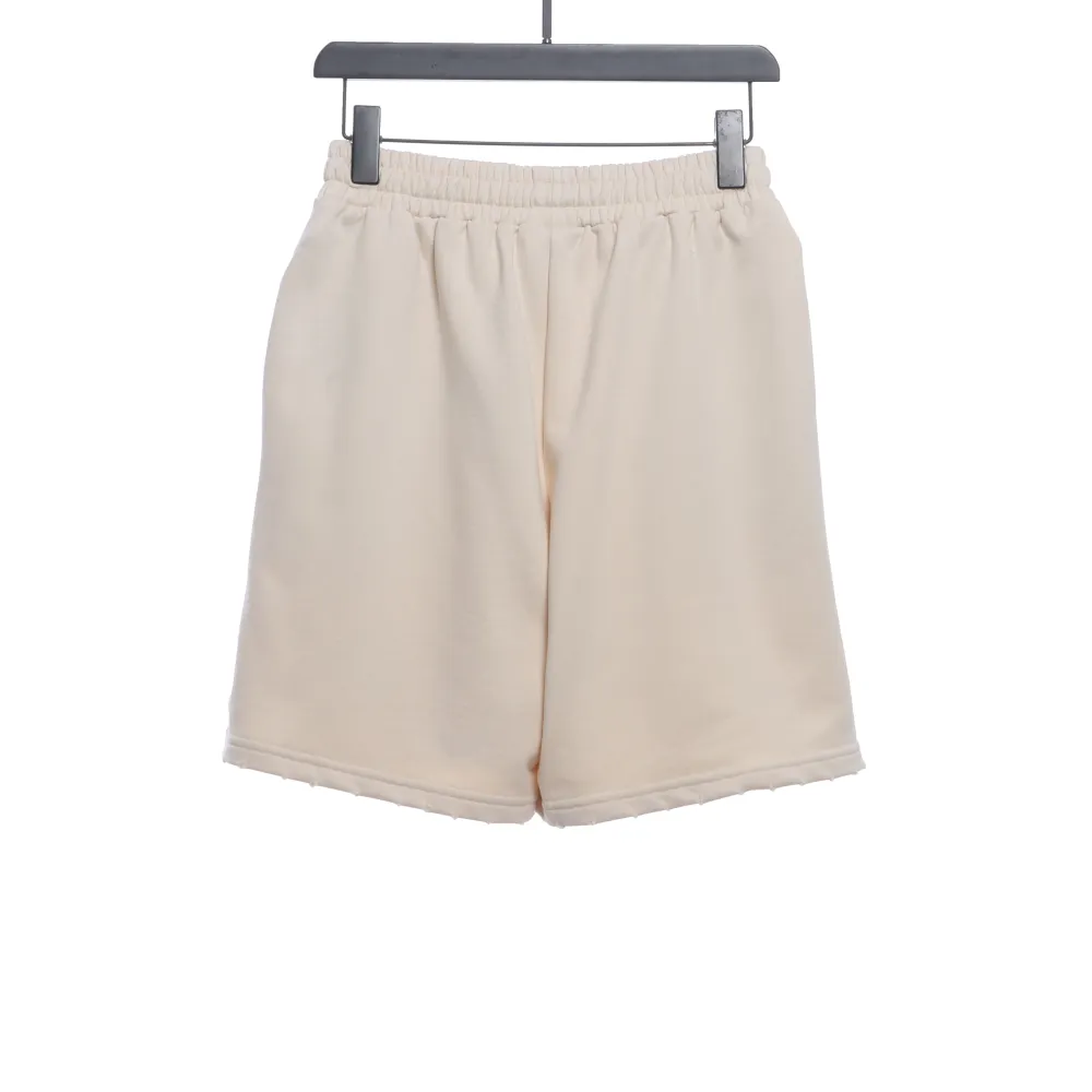  Balenciage distressed washed lock embroidered Short Pants 2