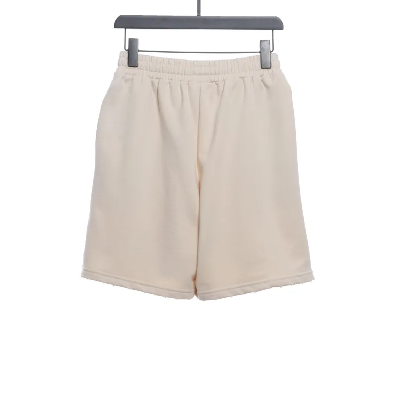  Balenciage distressed washed lock embroidered Short Pants 2
