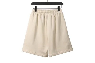 Balenciaga distressed washed lock embroidered Short Pants beige 02