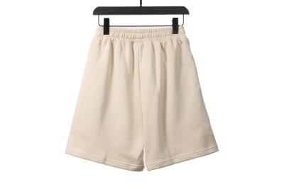 Balenciaga distressed washed lock embroidered Short Pants beige 02