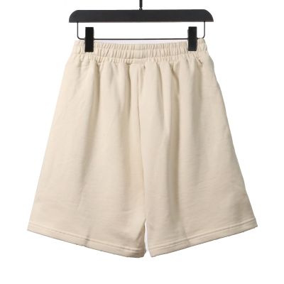  Balenciage distressed washed lock embroidered Short Pants beige 02