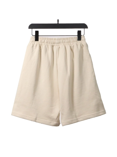 Balenciaga distressed washed lock embroidered Short Pants beige 02
